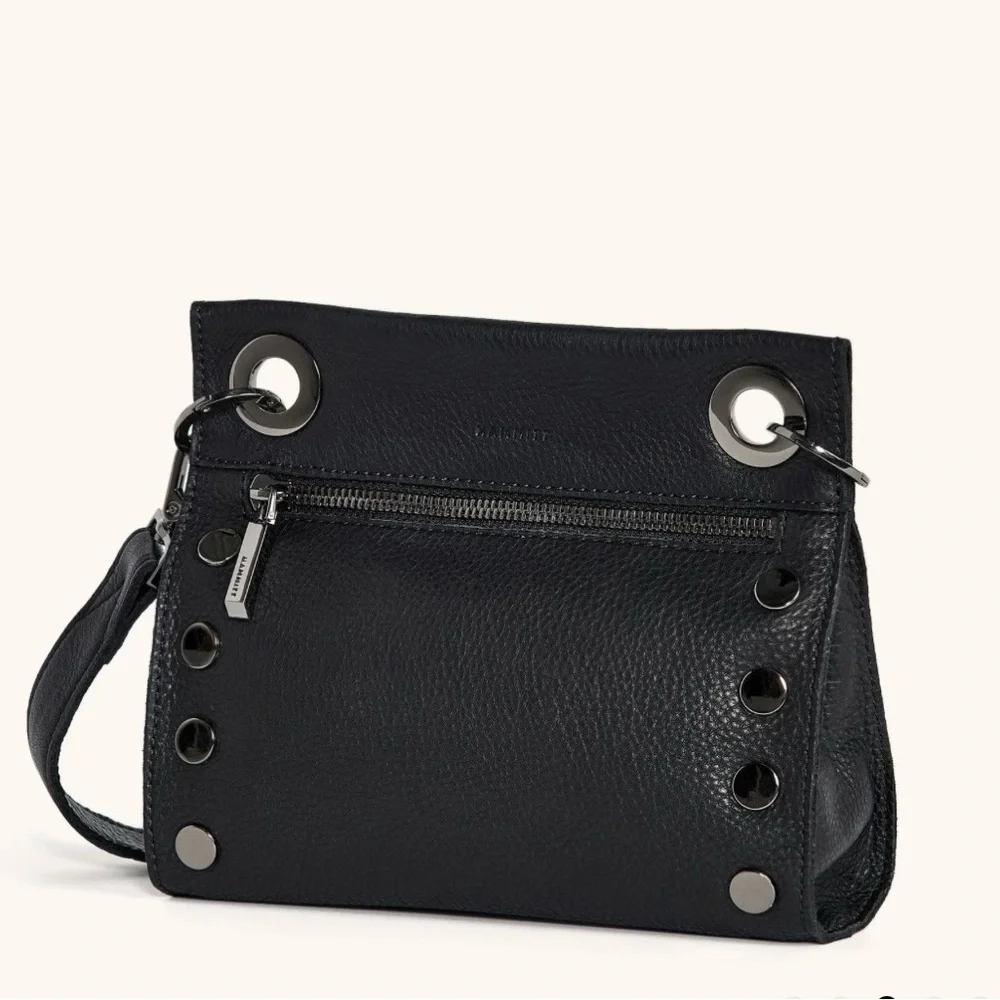 Hammitt Black Crossbody Bag with gun metal hardware Accents - Picture 6 of 13